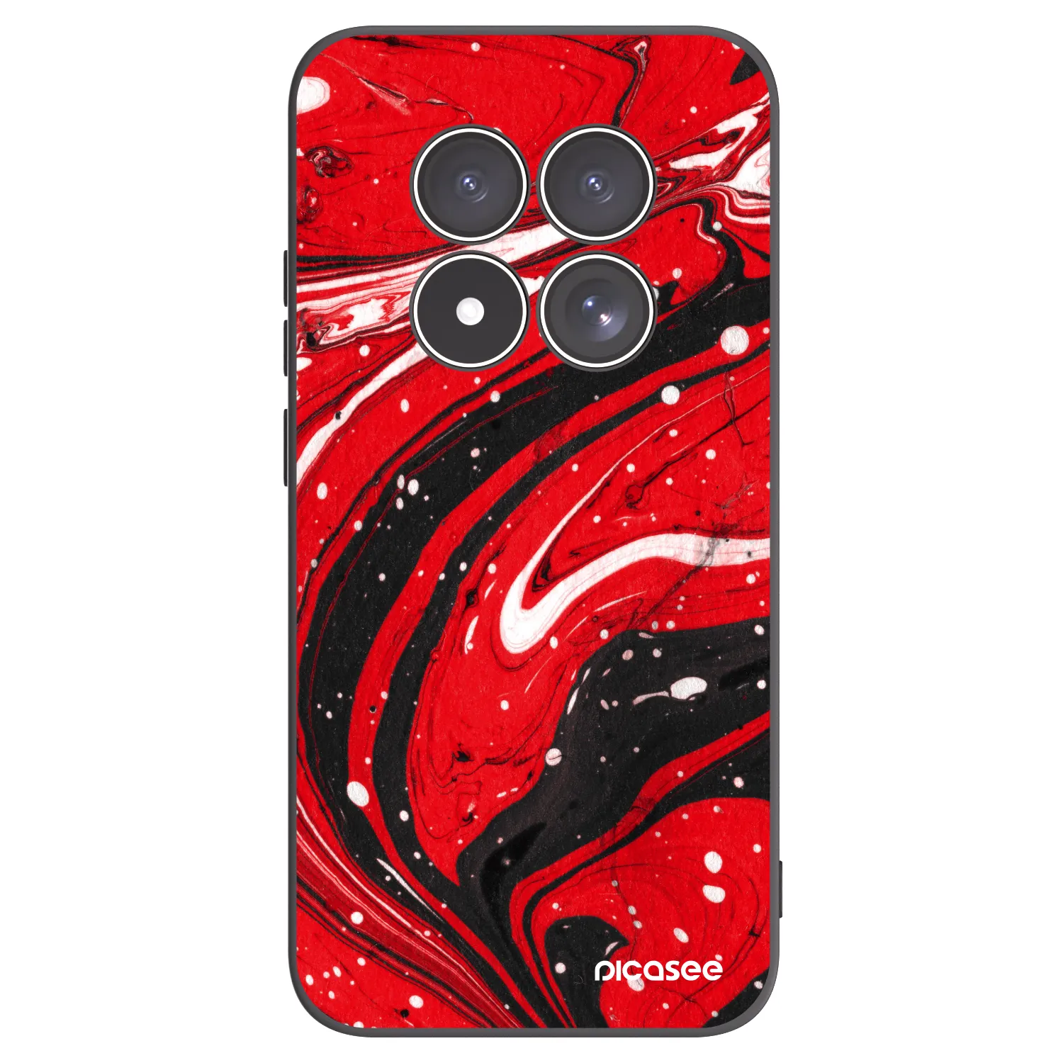 Picasee silikónový čierny obal pre Xiaomi Redmi Note 15 Pro 5G - Red black