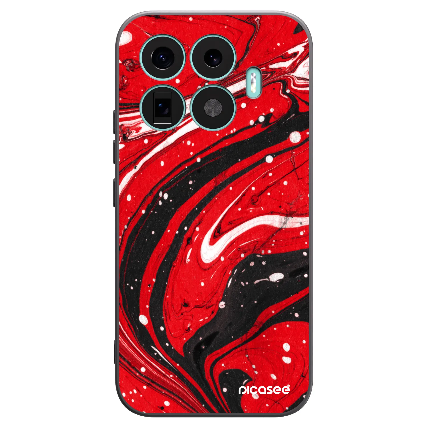 Picasee silikónový čierny obal pre Xiaomi 17T - Red black
