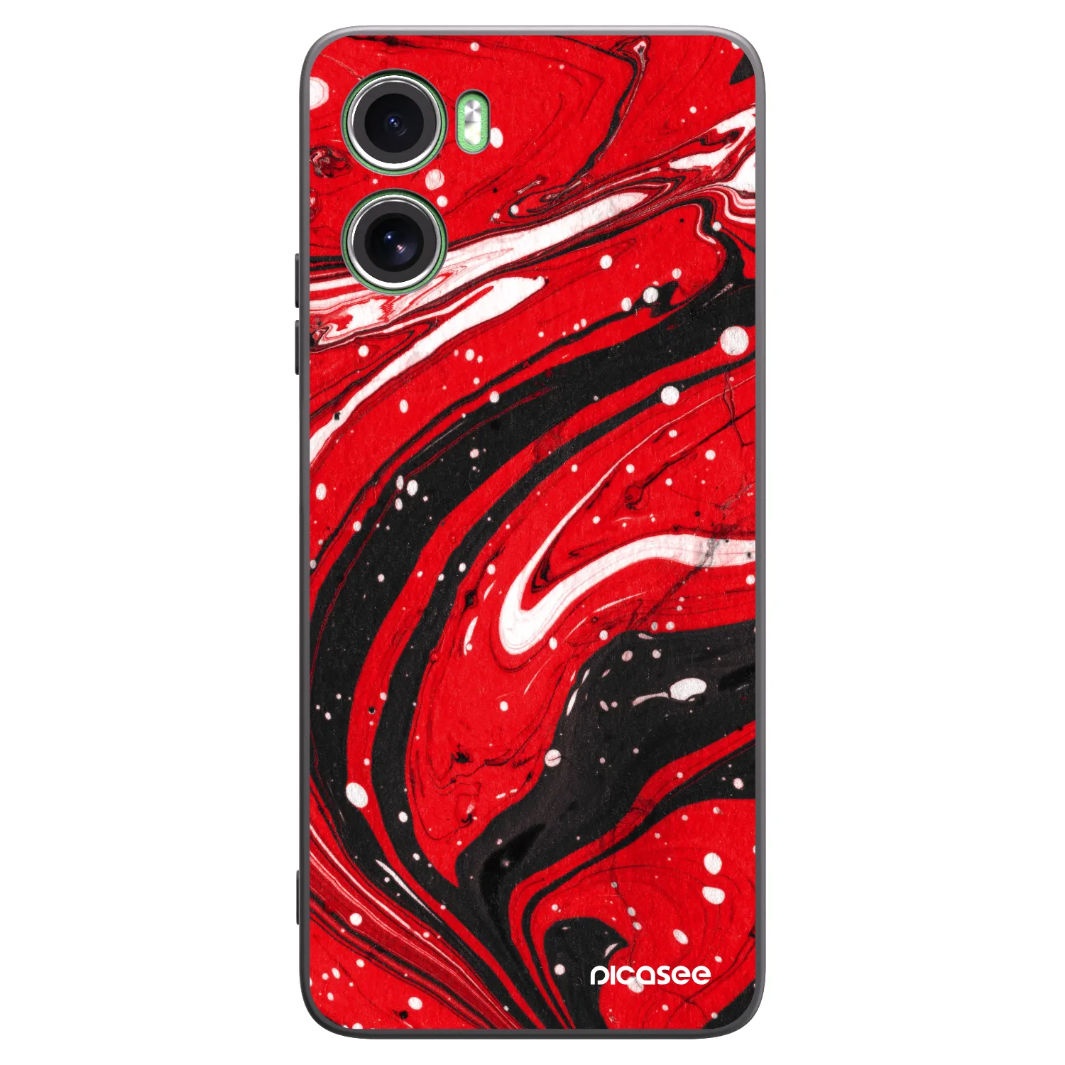 Picasee silikónový čierny obal pre Motorola Moto G06 - Red black