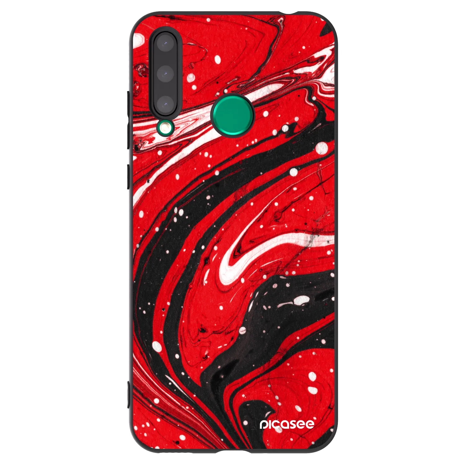 Picasee silikónový čierny obal pre Honor 20 Lite - Red black