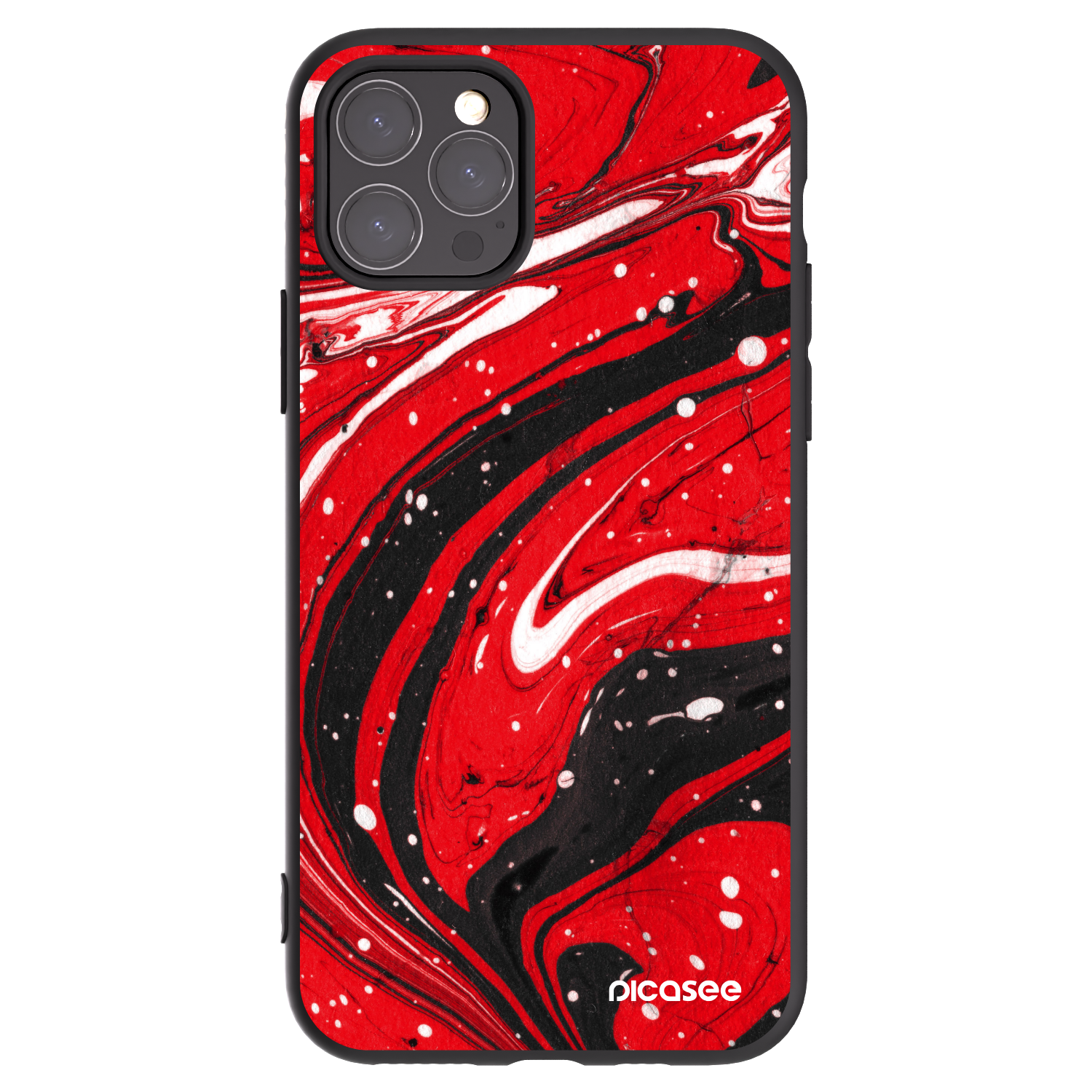 Picasee silikónový čierny obal pre Apple iPhone 11 Pro - Red black