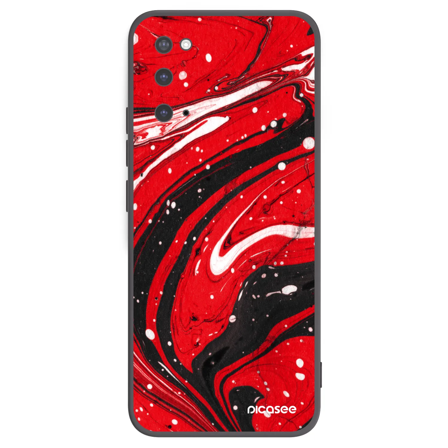 Picasee silikónový čierny obal pre Samsung Galaxy S20 G980F - Red black