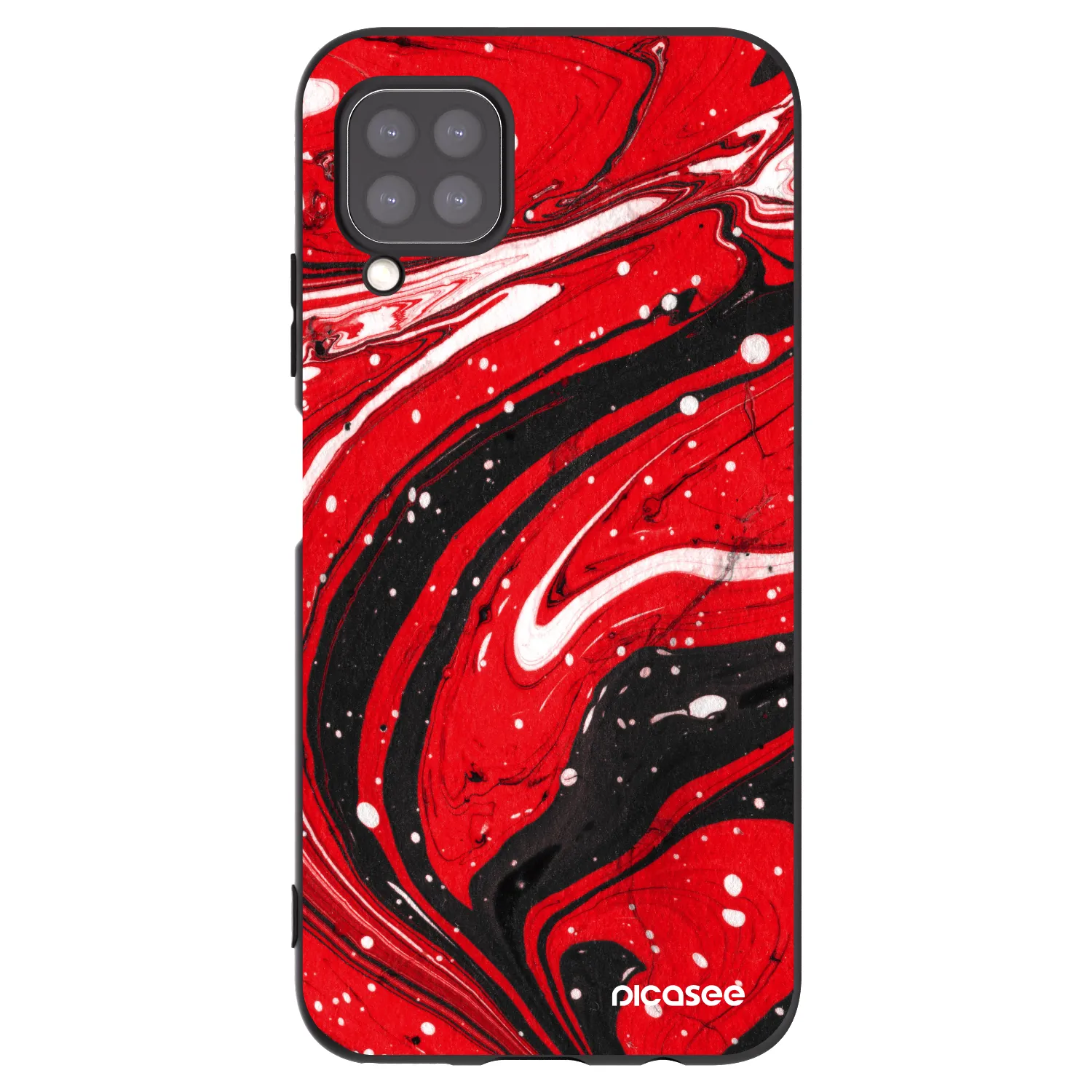 Picasee silikónový čierny obal pre Huawei P40 Lite - Red black