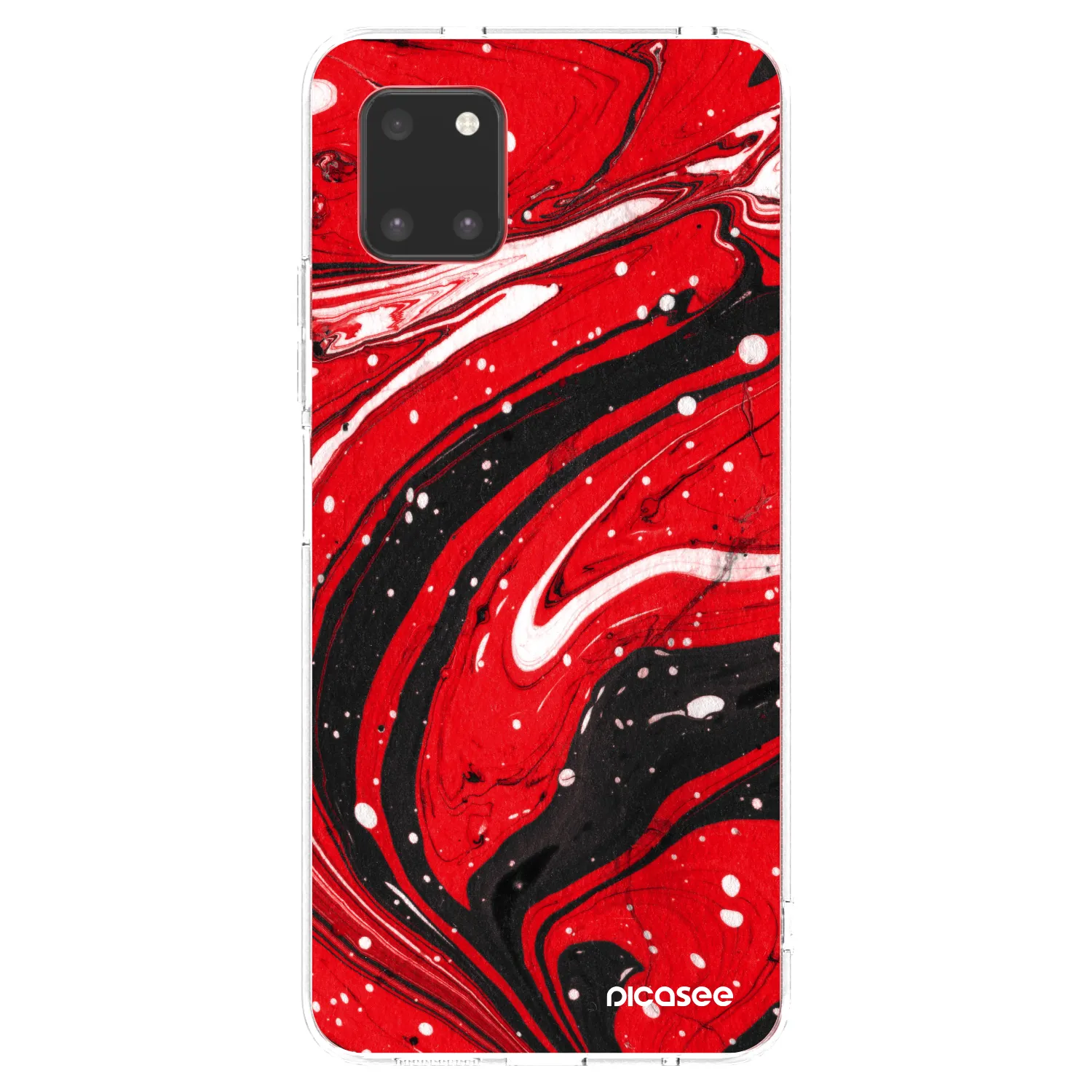 Picasee silikónový prehľadný obal pre Samsung Galaxy Note 10 Lite N770F - Red black