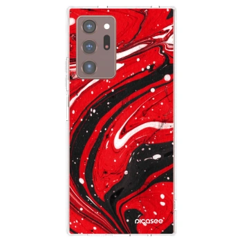Picasee silikónový prehľadný obal pre Samsung Galaxy Note 20 Ultra - Red black