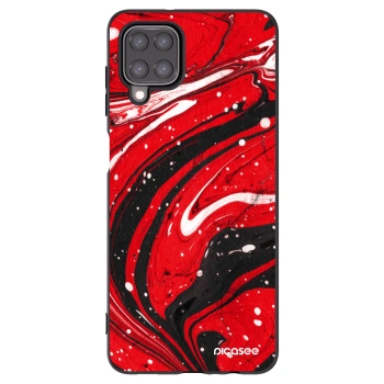 Picasee silikónový čierny obal pre Samsung Galaxy A12 A125F - Red black