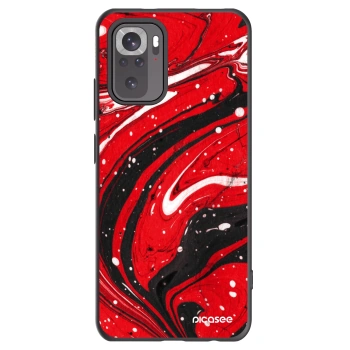 Picasee silikónový čierny obal pre Xiaomi Redmi Note 10 - Red black