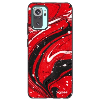 Picasee silikónový čierny obal pre Xiaomi Redmi Note 10 Pro - Red black
