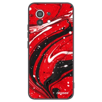Picasee silikónový čierny obal pre Xiaomi Mi 11 - Red black
