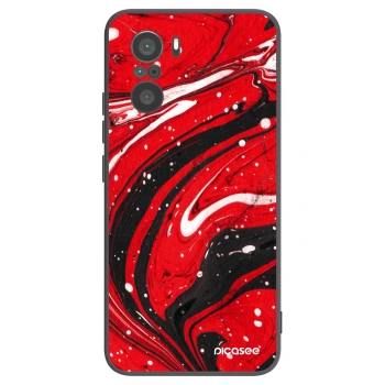 Picasee silikónový čierny obal pre Xiaomi Poco F3 - Red black