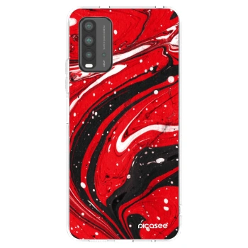 Picasee silikónový čierny obal pre Xiaomi Redmi 9T - Red black