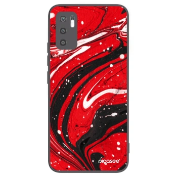 Picasee silikónový čierny obal pre Xiaomi Redmi Note 10 5G - Red black