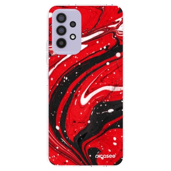 Picasee silikónový prehľadný obal pre Samsung Galaxy A32 4G SM-A325F - Red black