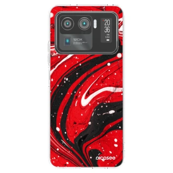 Picasee silikónový prehľadný obal pre Xiaomi Mi 11 Ultra - Red black