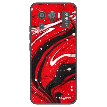 Picasee silikónový čierny obal pre Xiaomi Mi 11 Ultra - Red black