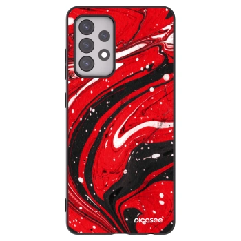 Picasee silikónový čierny obal pre Samsung Galaxy A52s 5G A528B - Red black