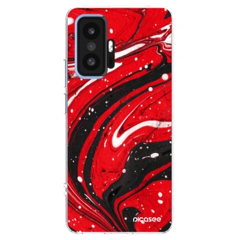 Picasee silikónový prehľadný obal pre Xiaomi 11T - Red black