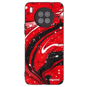 Picasee silikónový čierny obal pre Huawei Nova 8i - Red black