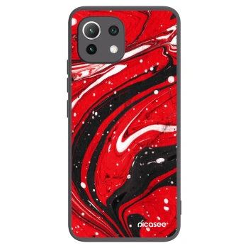 Picasee silikónový čierny obal pre Xiaomi 11 Lite 5G NE - Red black