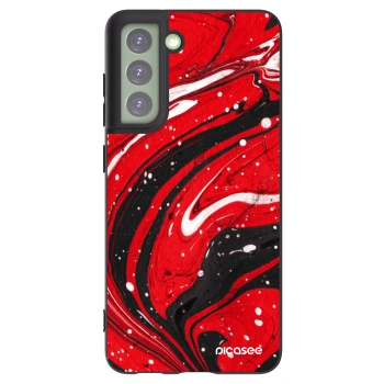 Picasee silikónový čierny obal pre Samsung Galaxy S21 FE 5G - Red black