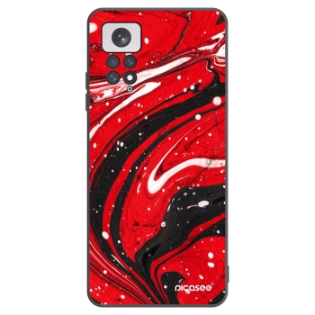 Picasee silikónový čierny obal pre Xiaomi Redmi Note 11 - Red black