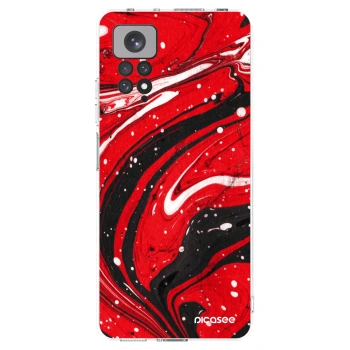 Picasee silikónový prehľadný obal pre Xiaomi Redmi Note 11S 4G - Red black
