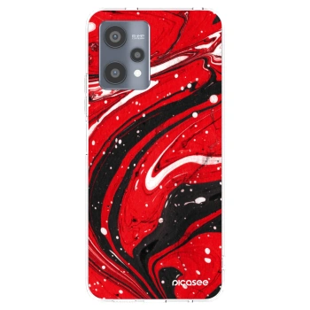 Picasee silikónový prehľadný obal pre Realme 9 Pro 5G - Red black