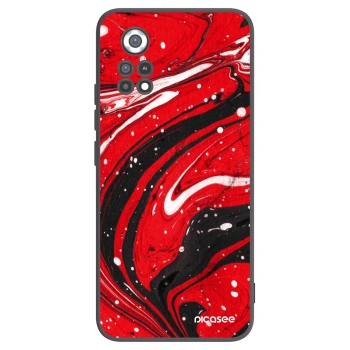 Picasee silikónový čierny obal pre Xiaomi Poco X4 Pro 5G - Red black