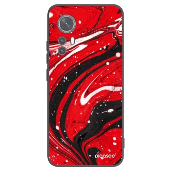 Picasee silikónový čierny obal pre Xiaomi 12 - Red black