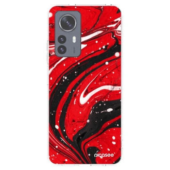 Picasee silikónový prehľadný obal pre Xiaomi 12 Pro - Red black