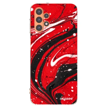 Picasee silikónový prehľadný obal pre Samsung Galaxy A13 4G A135 - Red black