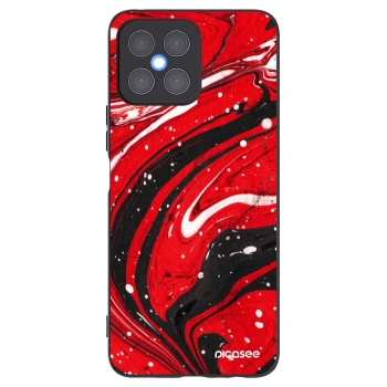 Picasee silikónový čierny obal pre Honor X8 4G - Red black