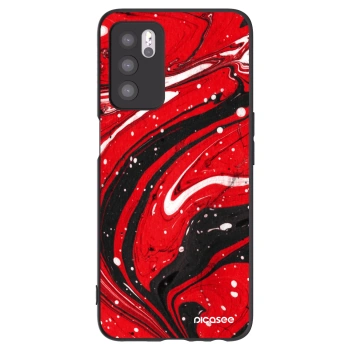 Picasee silikónový čierny obal pre OPPO A16s - Red black