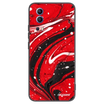 Picasee silikónový čierny obal pre Vivo Y52 5G - Red black