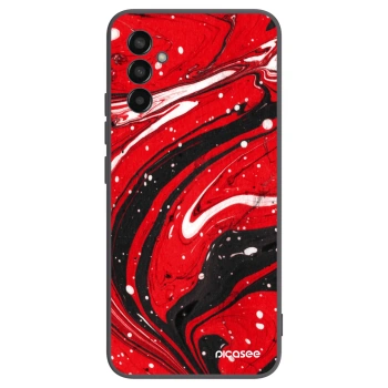 Picasee silikónový čierny obal pre Samsung Galaxy M13 M135F - Red black