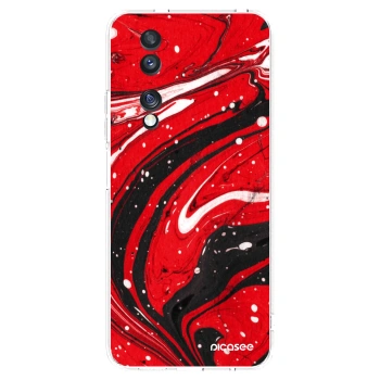 Picasee silikónový prehľadný obal pre Honor 70 - Red black