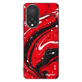 Picasee silikónový prehľadný obal pre Honor X7 - Red black