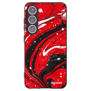 Picasee silikónový čierny obal pre Samsung Galaxy S23 5G - Red black