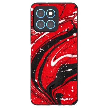Picasee silikónový čierny obal pre Honor X6 - Red black