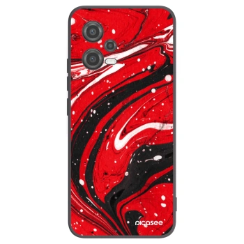 Picasee silikónový čierny obal pre Xiaomi Poco X5 - Red black