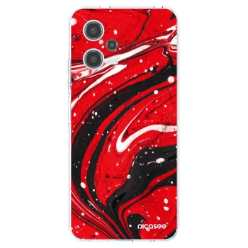 Picasee silikónový prehľadný obal pre Xiaomi Redmi Note 12 5G - Red black
