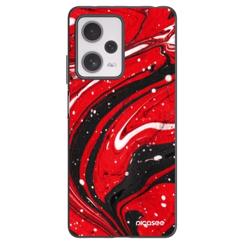 Picasee silikónový čierny obal pre Xiaomi Redmi Note 12 Pro+ 5G - Red black