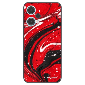 Picasee silikónový čierny obal pre Xiaomi Poco F5 - Red black