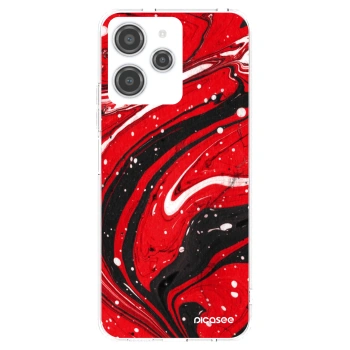 Picasee silikónový prehľadný obal pre Xiaomi Redmi 12 4G - Red black