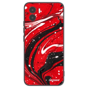 Picasee silikónový čierny obal pre Xiaomi Redmi A2 - Red black