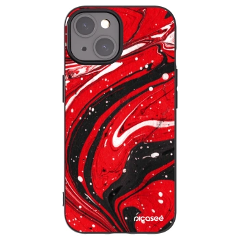 Picasee silikónový čierny obal pre Apple iPhone 15 - Red black