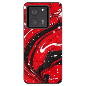 Picasee silikónový čierny obal pre Xiaomi 13T Pro - Red black