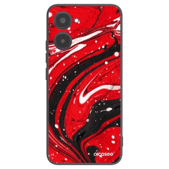 Picasee silikónový čierny obal pre Realme 10 4G - Red black