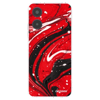 Picasee silikónový prehľadný obal pre Realme 10 4G - Red black
