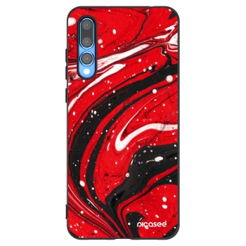 Picasee silikónový čierny obal pre Huawei P20 Pro - Red black